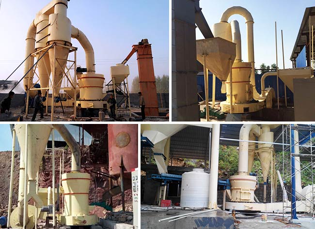 不同產(chǎn)量的磨粉現(xiàn)場(chǎng)圖